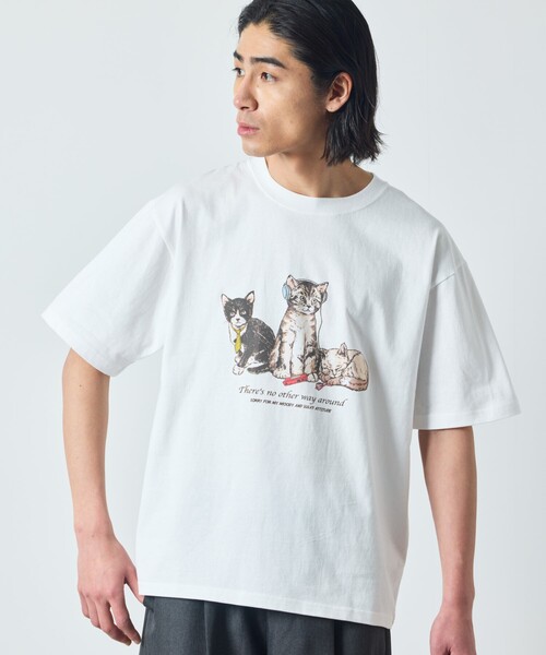 FREAK'S STORE(フリークスストア)の「限定展開 ビッグシルエット 両面プリント クルーネック Tシャツ / Kitten(Tシャツ/カットソー・メンズ・ホワイト系その他/ホワイト/ブラック・X-LARGE/LARGE/MEDIUM)」の19枚目の写真