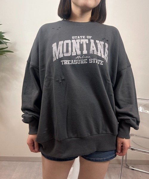 HUNTING SWEATSHIRT プリント スウェット Unisex Hip Hop Bear Print Sweatshirt ユニセックス男女兼用