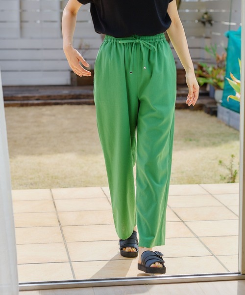 FOUND GOOD（ファウンドグッド）の「アサコンワイドEASYパンツ（その他パンツ・レディース・グリーン系5/ベージュ/ブルー系5/イエロー系5/グレー系/ブラック/アイボリー/ブラウン系・S/M/L）」の6枚目の写真