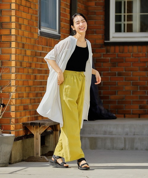 FOUND GOOD（ファウンドグッド）の「アサコンワイドEASYパンツ（その他パンツ・レディース・グリーン系5/ベージュ/ブルー系5/イエロー系5/グレー系/ブラック/アイボリー/ブラウン系・S/M/L）」の9枚目の写真