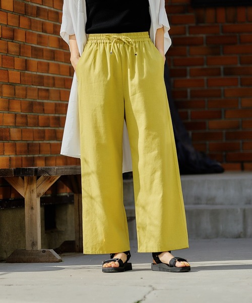 FOUND GOOD（ファウンドグッド）の「アサコンワイドEASYパンツ（その他パンツ・レディース・グリーン系5/ベージュ/ブルー系5/イエロー系5/グレー系/ブラック/アイボリー/ブラウン系・S/M/L）」の10枚目の写真