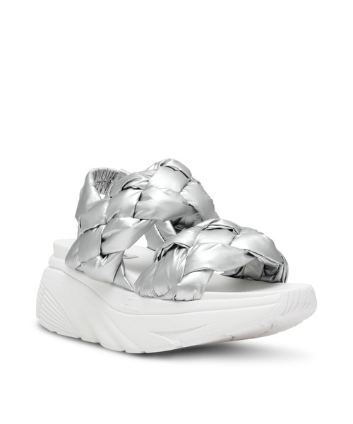 【Steve Madden】ソールサンダル シルバーグリッター エレガント STEVE MADDEN｜スティーブマデンのサンダル人気ランキング