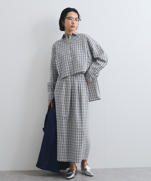 VICKY（ビッキー）の「スリットスリーブチェックシャツブラウス≪手洗い可能≫（シャツ/ブラウス・レディース・ホワイト系その他/ブラック系その他・M）」の17枚目の写真