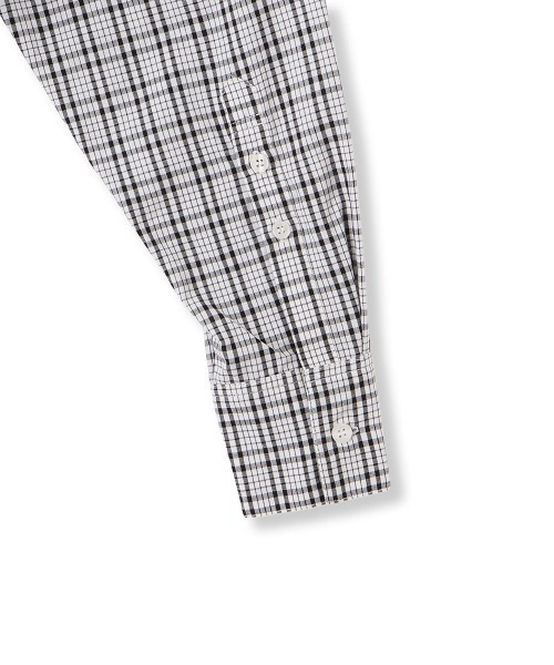 VICKY（ビッキー）の「スリットスリーブチェックシャツブラウス≪手洗い可能≫（シャツ/ブラウス・レディース・ホワイト系その他/ブラック系その他・M）」の12枚目の写真