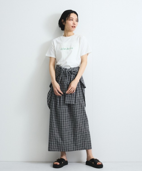 VICKY（ビッキー）の「スリットスリーブチェックシャツブラウス≪手洗い可能≫（シャツ/ブラウス・レディース・ホワイト系その他/ブラック系その他・M）」の22枚目の写真