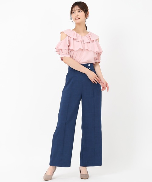 MISCH MASCH(ミッシュマッシュ)の「肩開きフリル5分袖ブラウス(シャツ/ブラウス・レディース・ホワイト/ブラック/ピンク・フリ-)」の22枚目の写真
