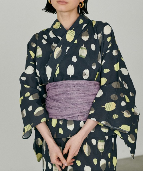 LARUTA（ラルータ）の「【LARUTA】ラメしわ兵児帯（和装小物・レディース・レッド/ブラウン/ブラック/マスタード/ラベンダー・FREE）」の3枚目の写真