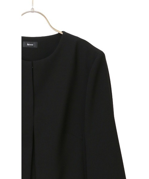 AOYAMA(アオヤマ)の「【ブラックフォーマル】<2点セット>自宅で洗える!ジャケット+ワンピース|喪服・礼服・冠婚葬祭・入卒・学校行事|【WEB限定】(スーツセット・レディース・ブラック系1/ブラック系2/ブラック系3/ブラック系4/ブラック系5・S/M/L/LL)」の6枚目の写真