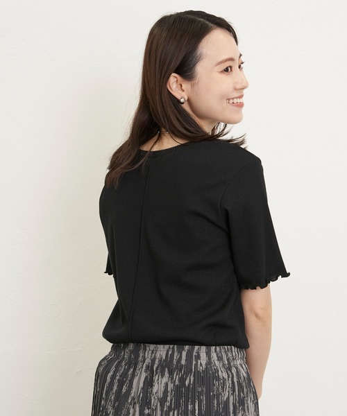 ikka(イッカ)の「ラメテレコ前後2WAYメローT(Tシャツ/カットソー・レディース・ブラック/ブルー/オフホワイト/ベージュ・M/L/S)」の13枚目の写真