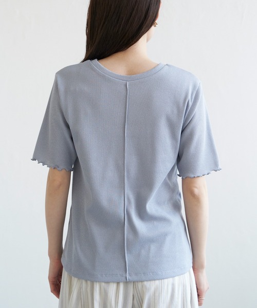 ikka(イッカ)の「ラメテレコ前後2WAYメローT(Tシャツ/カットソー・レディース・ブラック/ブルー/オフホワイト/ベージュ・M/L/S)」の19枚目の写真