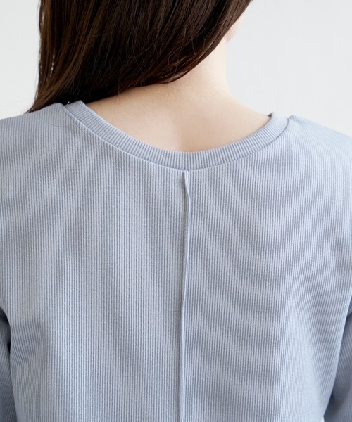 ikka(イッカ)の「ラメテレコ前後2WAYメローT(Tシャツ/カットソー・レディース・ブラック/ブルー/オフホワイト/ベージュ・M/L/S)」の20枚目の写真