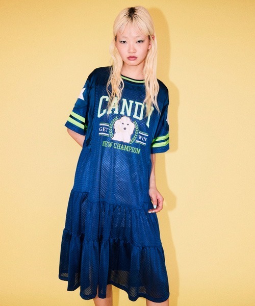 Candy Stripper（キャンディストリッパー）の「NEW CHAMPION DOCKING ワンピース（ワンピース・レディース・オフホワイト/ネイビー/ブラック・FREE）」の6枚目の写真