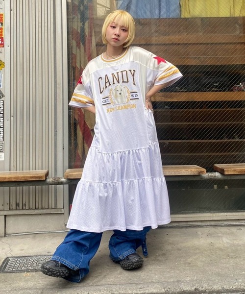 Candy Stripper（キャンディストリッパー）の「NEW CHAMPION DOCKING ワンピース（ワンピース・レディース・オフホワイト/ネイビー/ブラック・FREE）」の11枚目の写真