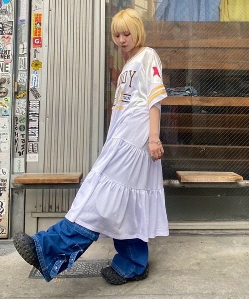 Candy Stripper（キャンディストリッパー）の「NEW CHAMPION DOCKING ワンピース（ワンピース・レディース・オフホワイト/ネイビー/ブラック・FREE）」の13枚目の写真