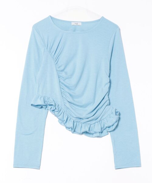 tシャツ FRILL GATHER TOPS/フリルギャザートップス レディース FRILL GATHER TOPS/フリルギャザートップス（Tシャツ/カットソー