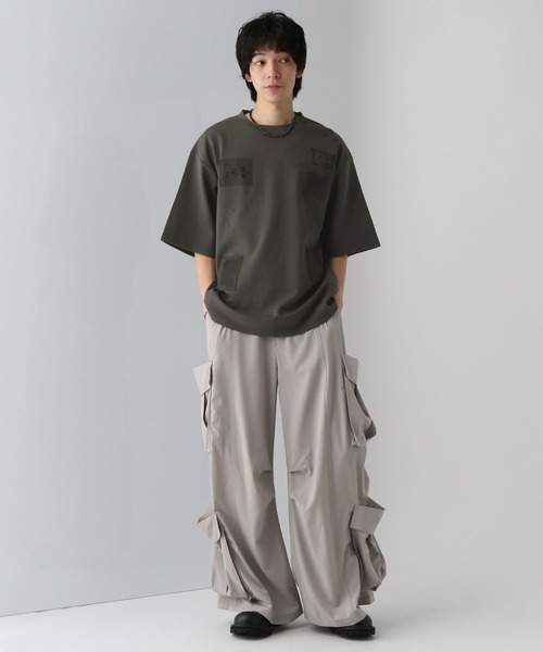 HARE（ハレ）の「パッチワークプリントカット(HARE)（Tシャツ/カットソー・メンズ・グレー/ブラック/ホワイト・FREE）」の7枚目の写真