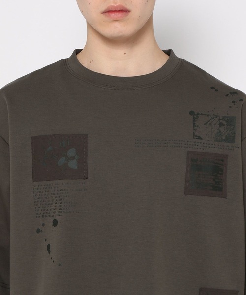 HARE（ハレ）の「パッチワークプリントカット(HARE)（Tシャツ/カットソー・メンズ・グレー/ブラック/ホワイト・FREE）」の17枚目の写真