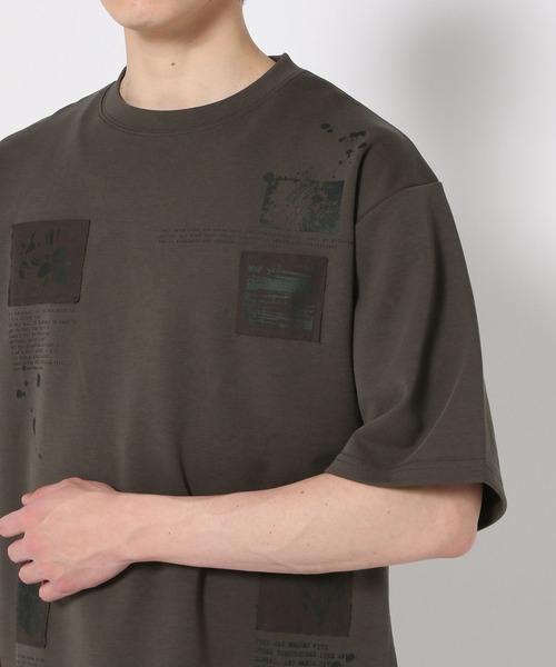 HARE（ハレ）の「パッチワークプリントカット(HARE)（Tシャツ/カットソー・メンズ・グレー/ブラック/ホワイト・FREE）」の19枚目の写真