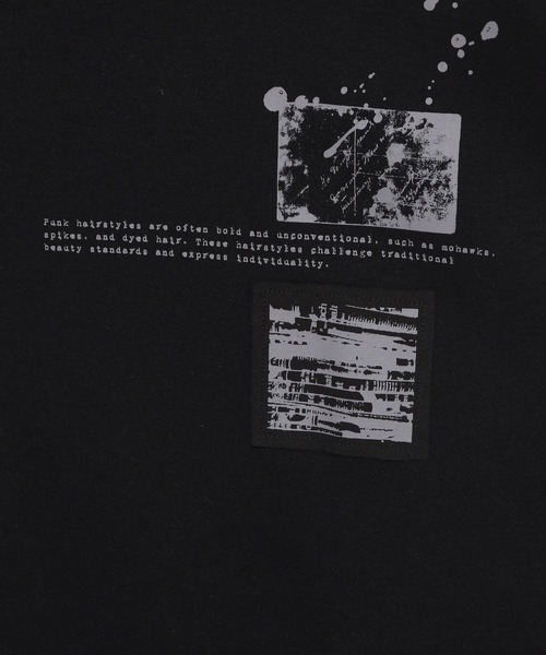 HARE（ハレ）の「パッチワークプリントカット(HARE)（Tシャツ/カットソー・メンズ・グレー/ブラック/ホワイト・FREE）」の22枚目の写真