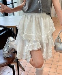 gossip！ロサンゼルス（ゴシップロサンゼルス）の「Y2Kレースヘムアシンメトリースカート カジュアル（スカート）」