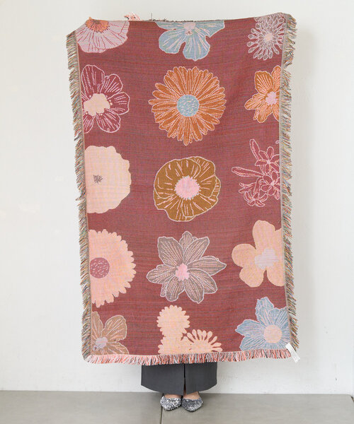 SAHIR(サヒール)の「【SAHIR サヒール】Throwket flower(ブランケット・レディース・アイボリー/ネイビー・0)」の11枚目の写真
