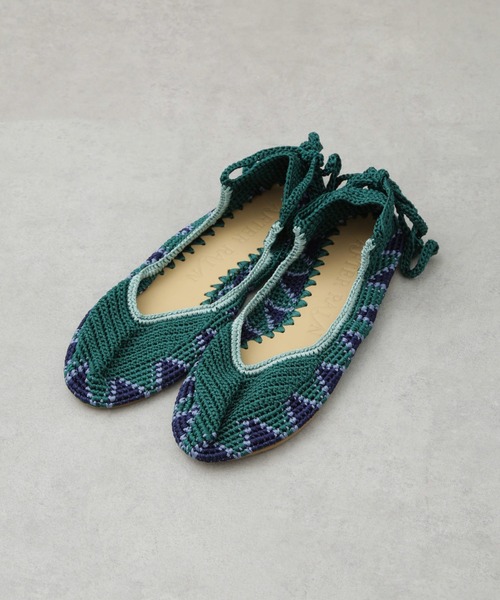 NANO universe（ナノユニバース）の「AFTER RAIN/TIE UP シューズ グリーン（その他シューズ・レディース・グリーン・6/7/8）」の2枚目の写真