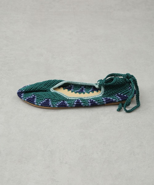 NANO universe（ナノユニバース）の「AFTER RAIN/TIE UP シューズ グリーン（その他シューズ・レディース・グリーン・6/7/8）」の4枚目の写真