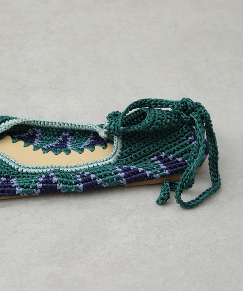 NANO universe（ナノユニバース）の「AFTER RAIN/TIE UP シューズ グリーン（その他シューズ・レディース・グリーン・6/7/8）」の7枚目の写真