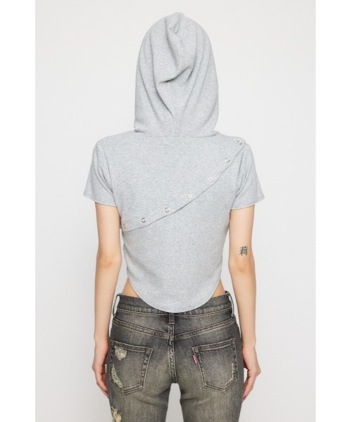 LAGUA GEM(ラグアジェム)の「RING BUTTON HOODIE トップス(パーカー・レディース・ブラック/グレー/ホワイト・FREE)」の19枚目の写真
