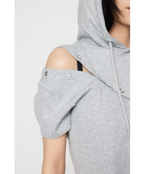 LAGUA GEM(ラグアジェム)の「RING BUTTON HOODIE トップス(パーカー・レディース・ブラック/グレー/ホワイト・FREE)」の22枚目の写真