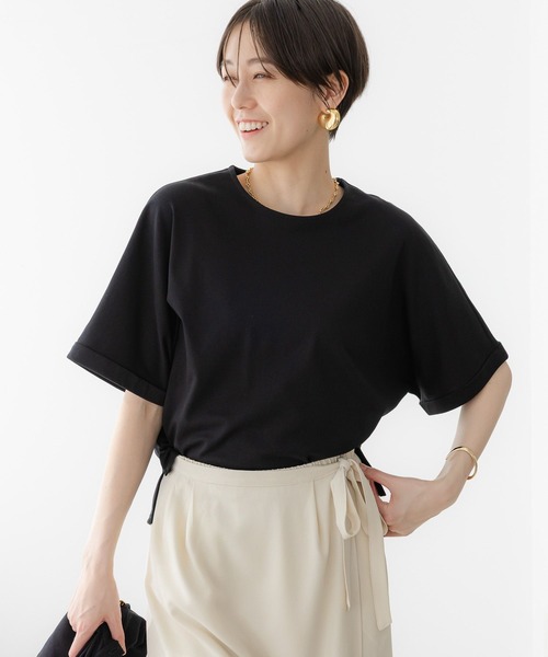 Elura（エルーラ）の「サマ見えリラックスＴシャツ/318893（Tシャツ/カットソー・レディース・チャコールグレー/ブラック/ホワイト系その他6/ライトピンク/ホワイト/ダークブラウン・SMALL/MEDIUM/LARGE）」の7枚目の写真