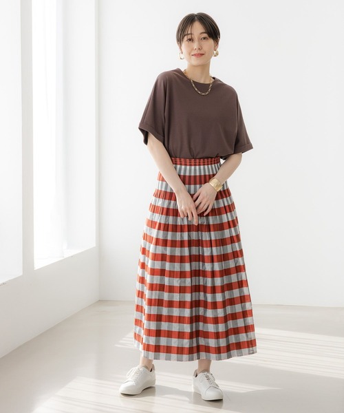 Elura（エルーラ）の「サマ見えリラックスＴシャツ/318893（Tシャツ/カットソー・レディース・チャコールグレー/ブラック/ホワイト系その他6/ライトピンク/ホワイト/ダークブラウン・SMALL/MEDIUM/LARGE）」の10枚目の写真