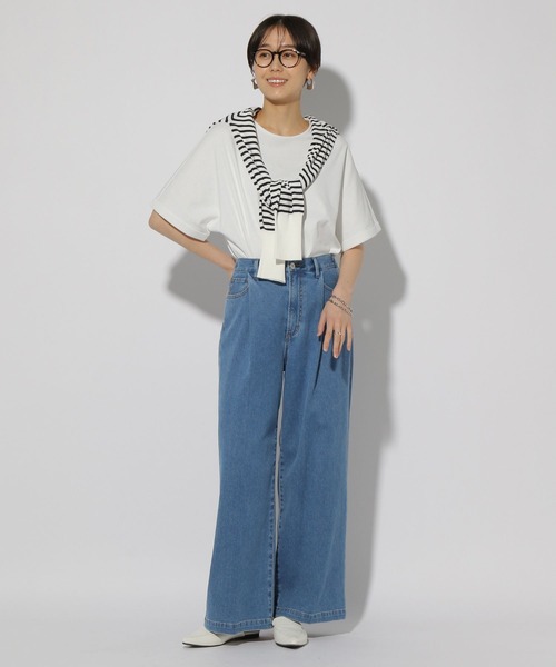 Elura（エルーラ）の「サマ見えリラックスＴシャツ/318893（Tシャツ/カットソー・レディース・チャコールグレー/ブラック/ホワイト系その他6/ライトピンク/ホワイト/ダークブラウン・SMALL/MEDIUM/LARGE）」の13枚目の写真