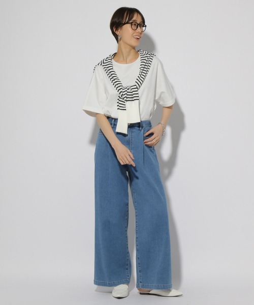 Elura（エルーラ）の「サマ見えリラックスＴシャツ/318893（Tシャツ/カットソー・レディース・チャコールグレー/ブラック/ホワイト系その他6/ライトピンク/ホワイト/ダークブラウン・SMALL/MEDIUM/LARGE）」の14枚目の写真