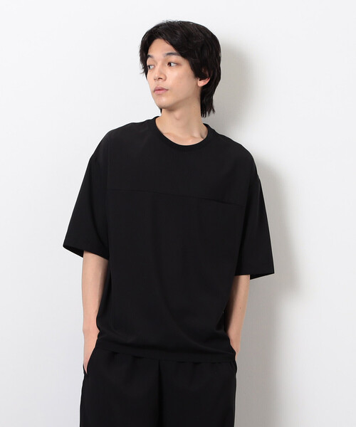 COMME CA ISM（コムサイズム）の「【セットアップ対応】ライトウエイト ポリエステル 布帛Ｔシャツ（Tシャツ/カットソー・メンズ・ネイビー/ベージュ/ブラック/カーキ・MEDIUM/LARGE/X-LARGE）」の2枚目の写真
