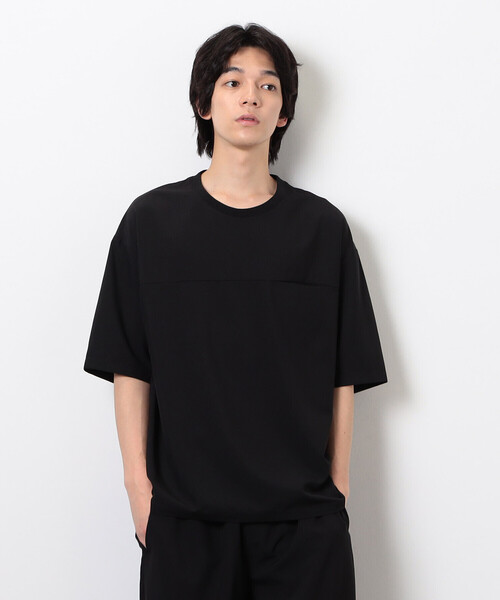 COMME CA ISM（コムサイズム）の「【セットアップ対応】ライトウエイト ポリエステル 布帛Ｔシャツ（Tシャツ/カットソー・メンズ・ネイビー/ベージュ/ブラック/カーキ・MEDIUM/LARGE/X-LARGE）」の14枚目の写真