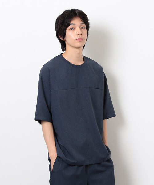 COMME CA ISM（コムサイズム）の「【セットアップ対応】ライトウエイト ポリエステル 布帛Ｔシャツ（Tシャツ/カットソー・メンズ・ネイビー/ベージュ/ブラック/カーキ・MEDIUM/LARGE/X-LARGE）」の11枚目の写真