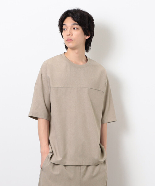 COMME CA ISM（コムサイズム）の「【セットアップ対応】ライトウエイト ポリエステル 布帛Ｔシャツ（Tシャツ/カットソー・メンズ・ネイビー/ベージュ/ブラック/カーキ・MEDIUM/LARGE/X-LARGE）」の15枚目の写真