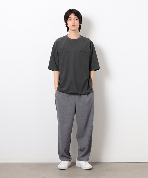 COMME CA ISM（コムサイズム）の「【セットアップ対応】ライトウエイト ポリエステル 布帛Ｔシャツ（Tシャツ/カットソー・メンズ・ネイビー/ベージュ/ブラック/カーキ・MEDIUM/LARGE/X-LARGE）」の16枚目の写真