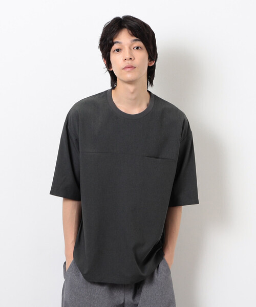 COMME CA ISM（コムサイズム）の「【セットアップ対応】ライトウエイト ポリエステル 布帛Ｔシャツ（Tシャツ/カットソー・メンズ・ネイビー/ベージュ/ブラック/カーキ・MEDIUM/LARGE/X-LARGE）」の17枚目の写真