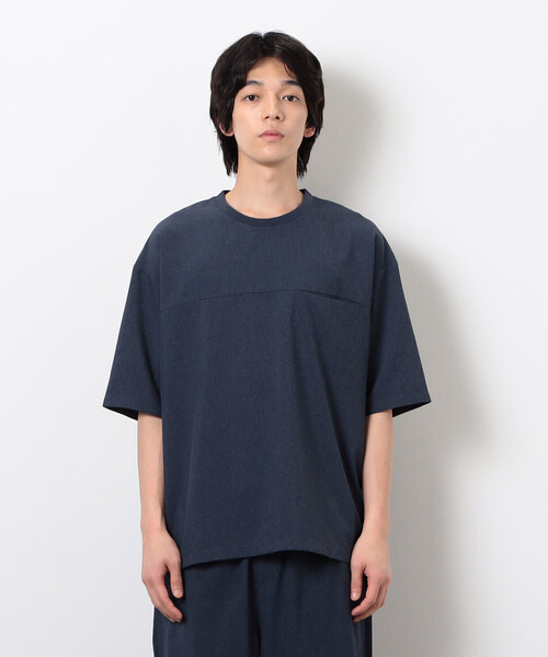 COMME CA ISM（コムサイズム）の「【セットアップ対応】ライトウエイト ポリエステル 布帛Ｔシャツ（Tシャツ/カットソー・メンズ・ネイビー/ベージュ/ブラック/カーキ・MEDIUM/LARGE/X-LARGE）」の19枚目の写真