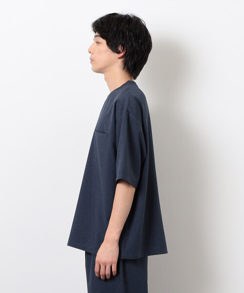 COMME CA ISM（コムサイズム）の「【セットアップ対応】ライトウエイト ポリエステル 布帛Ｔシャツ（Tシャツ/カットソー・メンズ・ネイビー/ベージュ/ブラック/カーキ・MEDIUM/LARGE/X-LARGE）」の20枚目の写真