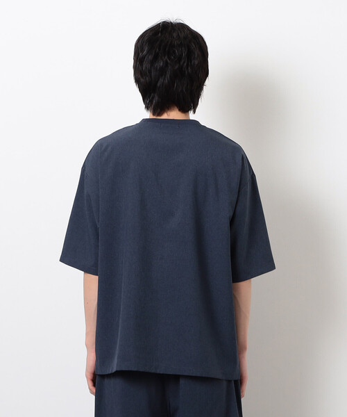 COMME CA ISM（コムサイズム）の「【セットアップ対応】ライトウエイト ポリエステル 布帛Ｔシャツ（Tシャツ/カットソー・メンズ・ネイビー/ベージュ/ブラック/カーキ・MEDIUM/LARGE/X-LARGE）」の21枚目の写真