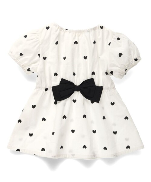 BRANSHES（ブランシェス）の「【綿100％】バックリボンチュニック（シャツ/ブラウス・キッズ・オフホワイト/ピンク・110/100/90/80/120/130）」の7枚目の写真