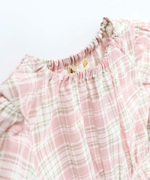 BRANSHES（ブランシェス）の「【綿100％】バックリボンチュニック（シャツ/ブラウス・キッズ・オフホワイト/ピンク・110/100/90/80/120/130）」の9枚目の写真