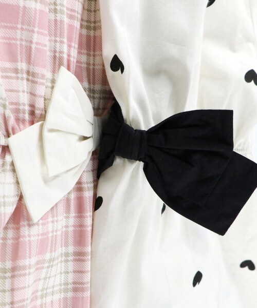 BRANSHES（ブランシェス）の「【綿100％】バックリボンチュニック（シャツ/ブラウス・キッズ・オフホワイト/ピンク・110/100/90/80/120/130）」の4枚目の写真