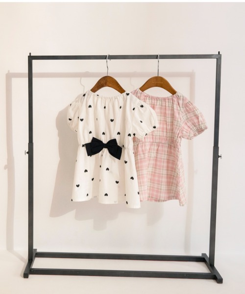 BRANSHES（ブランシェス）の「【綿100％】バックリボンチュニック（シャツ/ブラウス・キッズ・オフホワイト/ピンク・110/100/90/80/120/130）」の14枚目の写真