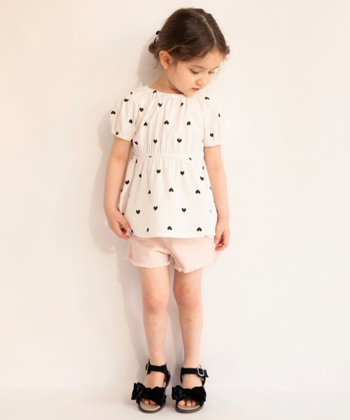 BRANSHES（ブランシェス）の「【綿100％】バックリボンチュニック（シャツ/ブラウス・キッズ・オフホワイト/ピンク・110/100/90/80/120/130）」の11枚目の写真