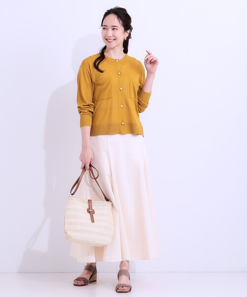 SHOO・LA・RUE(シューラルー)の「ペーパーショルダーバッグ(ショルダーバッグ・レディース・アイボリー/ブラック/ベージュ・00)」の5枚目の写真