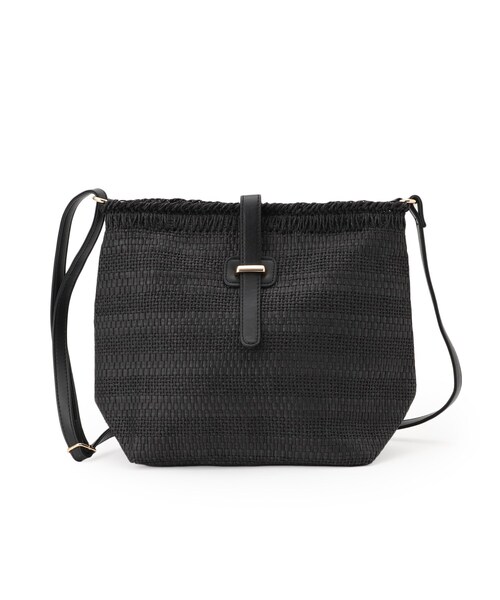 SHOO・LA・RUE(シューラルー)の「ペーパーショルダーバッグ(ショルダーバッグ・レディース・アイボリー/ブラック/ベージュ・00)」の10枚目の写真